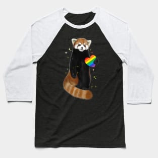 Cute panda with rainbow  heart Baseball T-Shirt